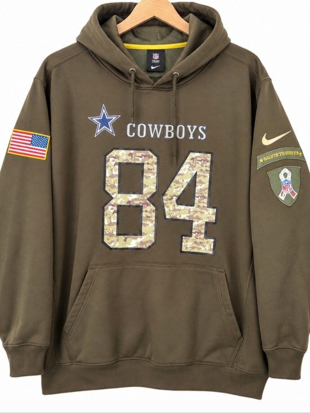 Nike Dallas Cowboys Jay Novacek #84 Salute To Service Hoodie 3XL Tall